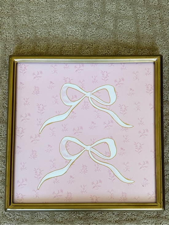 Hobby Lobby Other - 12” x 12” Pink Bow Wall Art Decor 🎀✨